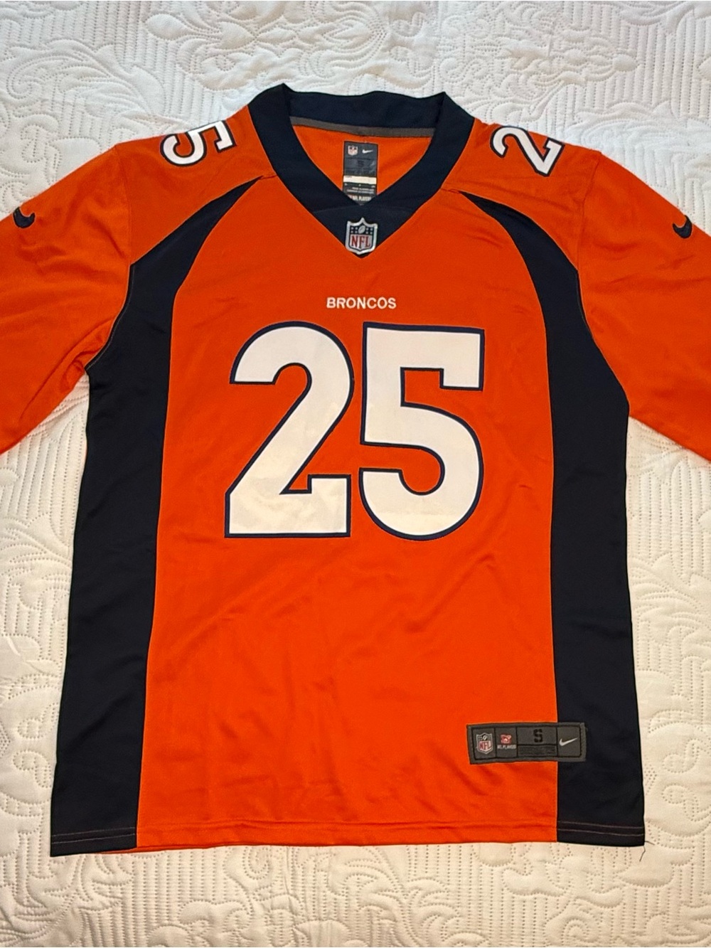 Nike Denver Broncos Melvin Gordon III #25 Jersey Orange Men’s Small - Picture 3 of 8
